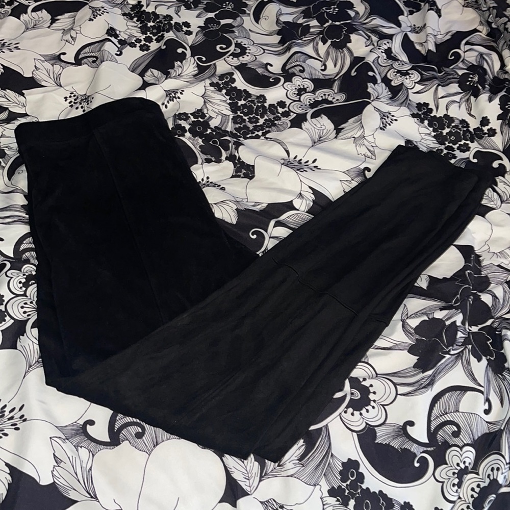 Express Black High Rise Ankle legging size Medium Suede Like material